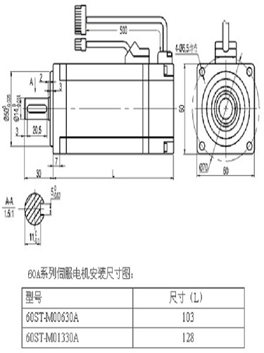 米格伺服电机60A系列